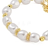 Rack Plating Brass and ABS Imitation Pearl Bracelets BJEW-B106-16G-2