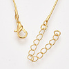 Brass Snake Chain Necklaces X-MAK-T006-10A-G-2