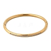 304 Stainless Steel Micro Pave Cubic Zirconia Hinged Bangles for Women BJEW-D408-30G-2
