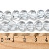 Baking Paint Transparent Glass Beads Strands DGLA-A08-T8mm-KD07-4