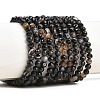 Natural Dyed & Heated Black Agate Beads Strands G-RM250101-C18-5