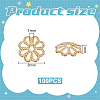 100Pcs Long-Lasting Plated Brass Fancy Bead Caps KK-UN0006-18-3
