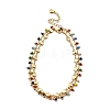 Bohemian Brass & Colorful Glass Seed Beads Double Layer Anklets AJEW-Z046-04G-2