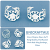 Unicraftale 30Pcs Brass Filigree Open Cuff Ring Shanks KK-UN0001-90-5