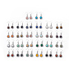 Gemstone Teardrop Dangle Earrings with Crystal Rhinestone EJEW-A092-02P-1