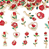 40Pcs 10 Styles Alloy Enamel Pendants ENAM-ME0001-59-1