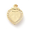 Sacred Heart Brass Pendants KK-G419-08G-4