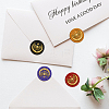 Brass Wax Seal Stamp with Handle AJEW-WH0184-0491-4