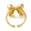 Initials Brass Open Cuff Ring for Women RJEW-N046-02X-G-3