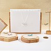 Wooden Slant Back Necklace Organizer Display Trays NDIS-WH0017-02A-5