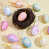 2 Sets 2 Styles Easter Egg Foam Glitter Powder Pendant Decorations AJEW-SP0004-78A-6