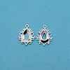 Electroplating Zinc Alloy Pendant Cabochon Settings FIND-WH0005-63S-1