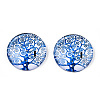 Half Round/Dome Tree Pattern Glass Flatback Cabochons for DIY Projects LS-GGLA-Q037-25mm-M28-11-3