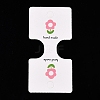 Folding Flower Pattern Paper Jewlery Display Cards for Necklaces CDIS-T004-22-1