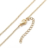 Rainbow Color Japanese Seed Braided Heart Pendant Necklace with 304 Stainless Steel Chains for Women NJEW-MZ00005-6
