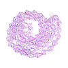 Electroplate Transparent Glass Beads Strands EGLA-N020-03F-2