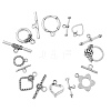 80Pcs 8 Styles Tibetan Style Toggle Clasps TIBEB-CJ0001-28-3