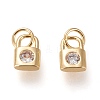 Brass Cubic Zirconia Charms ZIRC-L098-013G-1