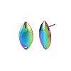 Rianbow Color 304 Stainless Steel Stud Earring Findings STAS-N098-021-3
