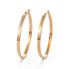 304 Stainless Steel Hoop Earrings EJEW-L232-003C-G-1