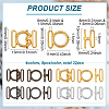 32Pcs 4 Colors Alloy Buckle DIY-FG0005-99-2