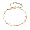 Brass Bar Link Chains Bracelets for Women BJEW-JB11315-01-2