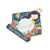 Mother's Day Alloy Enamel Pendants FIND-E054-04D-2