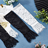 AHADERMAKER 2 Pairs 2 Colors Polyester Lace Arm Sleeves AJEW-GA0006-15-5