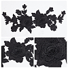Polyester Embroidery Flower Ornament Accessories PATC-WH0006-08-3