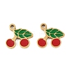 Fruit 304 Stainless Steel Enamel Charms STAS-C137-04A-G-1