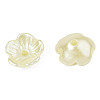 5-Petal ABS Plastic Imitation Pearl Bead Caps KY-N020-10-4