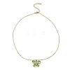 Butterfly Light Gold Brass Micro Pave Cubic Zirconia Pendant Necklaces NJEW-E105-02KCG-2