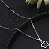 Alloy Hollow Flower with Star Pendant Necklaces for Women PW-WGA599A-01-3