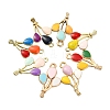 40Pcs 8 Colors Alloy Enamel Pendants ENAM-CJ0002-37-7