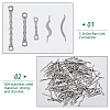 150Pcs 5 Styles 304 Stainless Steel Connector Charms STAS-DC0016-22-4