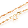 Brass Serpentine Chain Necklaces NJEW-N054-09G-2