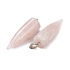 Natural Rose Quartz Pointed Pendants G-D040-01P-B09-2