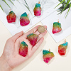 8Pcs Electroplated Rainbow Color Raw Rough Natural Quartz Crystal Big Pendants PALLOY-AB00184-4