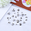 100Pcs 5 Style 304 Stainless Steel Bead Cap Pendant Bails STAS-CJ0001-151-5