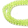 Drawbench Transparent Glass Beads Strands GLAD-Q012-4mm-07-2