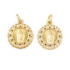 Religion Brass Micro Pave Clear Cubic Zirconia Pendants CU-CBA9482-01G-08-1