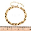 304 Stainless Steel Link Chain Bracelets for Women BJEW-A161-01A-G-3