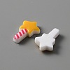 Opaque Resin Cabochons RESI-WH0021-42B-2