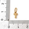 304 Stainless Steel Micro Pave Clear Cubic Zirconia Charms CU-CBA703A-02G-01-3