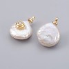 Natural Cultured Freshwater Pearl Pendants PEAR-F008-20G-2