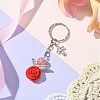 Resin & Alloy & Glass Keychain KEYC-MZ00015-02-2