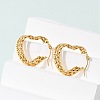 304 Stainless Steel Hoop Earrings EJEW-G423-24G-1