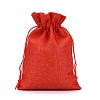 Polyester Imitation Burlap Packing Pouches Drawstring Bags X-ABAG-R004-18x13cm-M1-4
