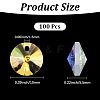 100Pcs Glass Charms GLAA-SP0001-70-2