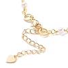 Brass Ring Link Chain Anklets AJEW-AN00432-3